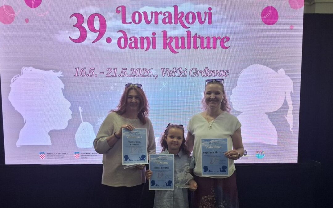 Uspjeh naše učenice na likovnom natječaju „Ljubav sve pozlati“